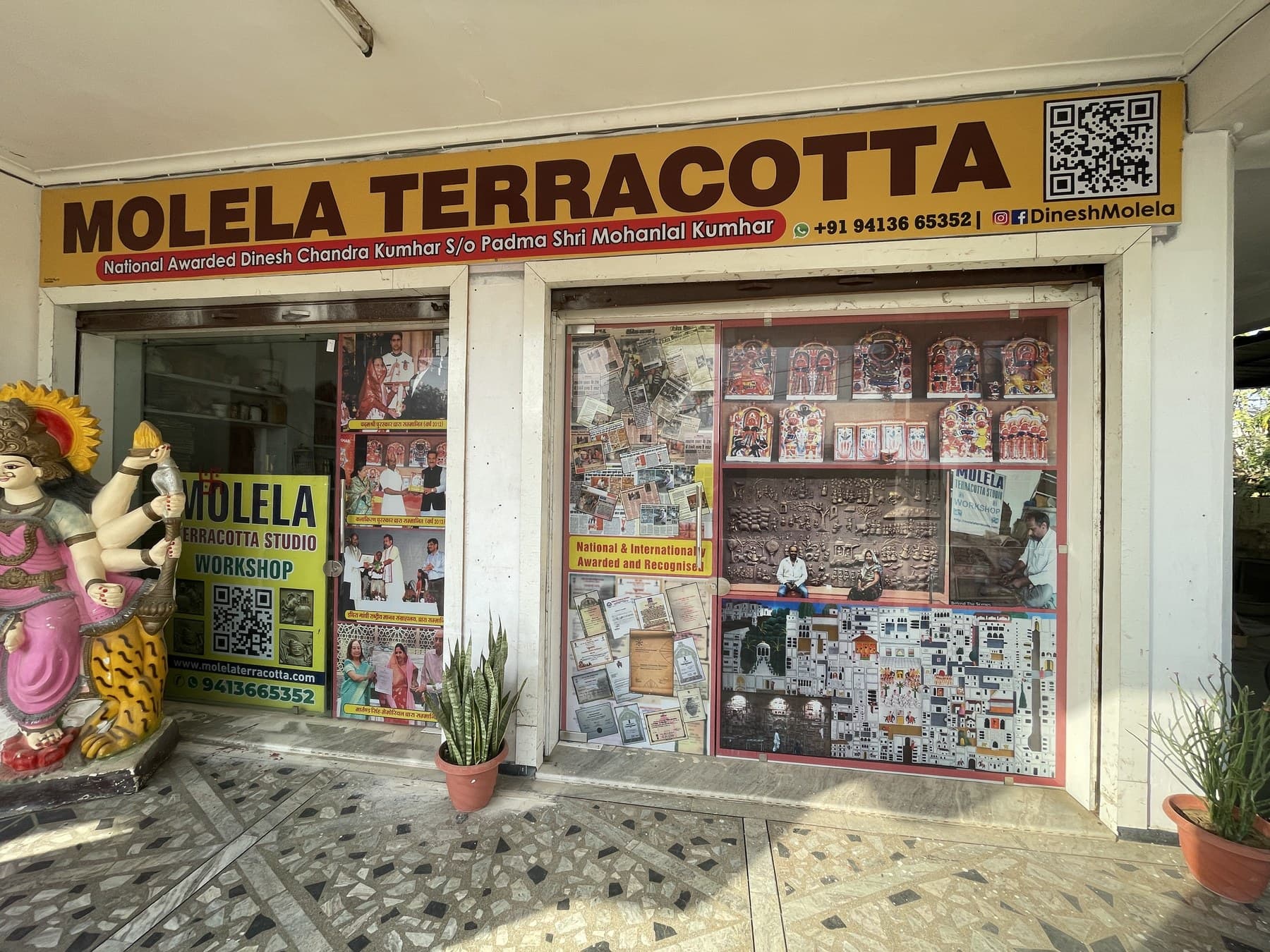 The heritage studio and birthplace of Molela terracotta clay work in Molela village, Rajasthan