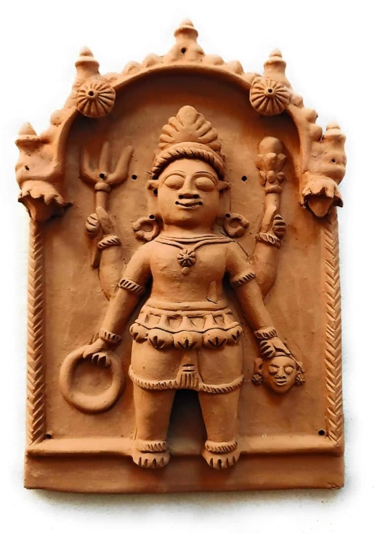 Terracotta Bhairava lok devta plaque